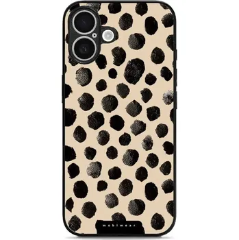 Pouzdro na mobilní telefon Lesklý kryt Mobiwear Glossy - Apple iPhone 16 - GA50G Černé puntíky (Prémiové lesklé pouzdro, obal, kryt Mobiwear Glossy na mobil Apple iPhone 16 - GA50G Černé puntíky, materiál Plast + TPU silikon - krytí po všech stranách, neošoupatelný potisk, tenké)