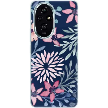 Pouzdro na mobilní telefon Silikonové pouzdro iSaprio - Honor 200 - Leaves on Blue (Odolný silikonový kryt, obal, pouzdro iSaprio - Honor 200 - Leaves on Blue - skvělá ochrana a pružnost, stylový UV potisk, lehkost, tiskne se v České republice)