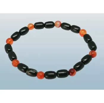 Náramek Šungitový náramek exkluziv s karneolem (NOVINKA)