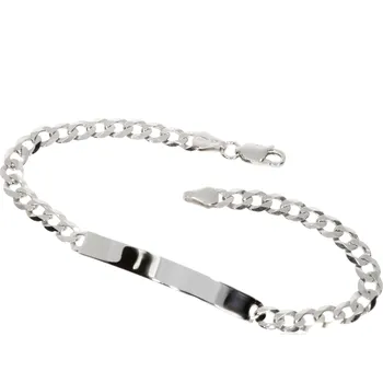 Náramek Zlatnictví Helios Stříbrný náramek s destičkou Velikost: 18cm, Váha: 6,9g