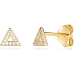 JVD Dámské stříbrné peckové rose gold náušnice se zirkony na puzetku SVLE1561XH2GOPS