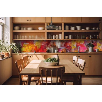 Tapeta DIMEX | Fototapeta do kuchyně Abstraktní zeď KI-420-160| 420 x 60 cm | vícebarevná + Samolepicí fototapeta za kuchyňskou linku DIMEX Abstraktní zeď v šíři 420 cm