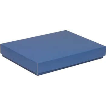 Pevná krabice na dárek, s víkem 350x250x50/40 mm, modrá