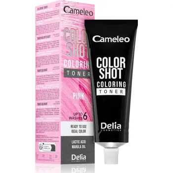 Delia Cosmetics Cameleo Color Shot barevný toner na vlasy odstín PINK 60 ml