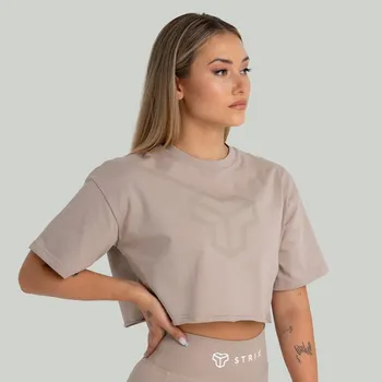 Dámské tričko STRIX Dámské tričko CropTop Taupe L