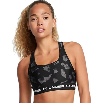 Dámské spodní prádlo podprsenka Under Armour Crossback Mid Print - Black/White M