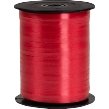 Stuha Plastová stuha tmavě červená, šíře 5 mm, délka 500 m, PP