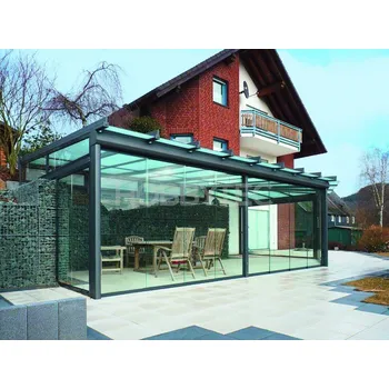 Pergola Hobbytec Aluminium Hliníková sezonní zimní zahrada HAWAII se sklem bez rámu