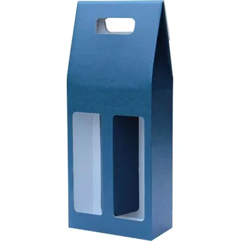 Víno Odnoska na víno 160x80x320 mm, mikrovlna modro bílá 2 x 0,75l