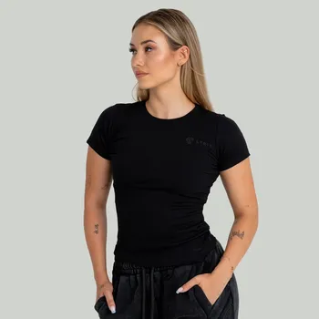 Dámské tričko STRIX Women‘s Ribbed Tee Black S černá
