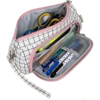 Penál Dvojitý skládací penál Maaleo 24509 károvaný