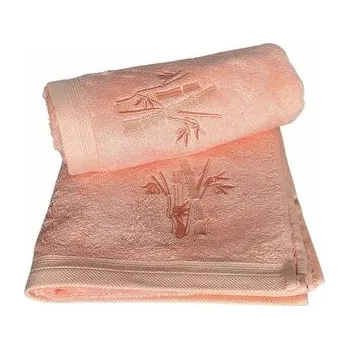 Sprchový závěs Praktik Osuška bambusová BOSTON New 70x140 cm lososová