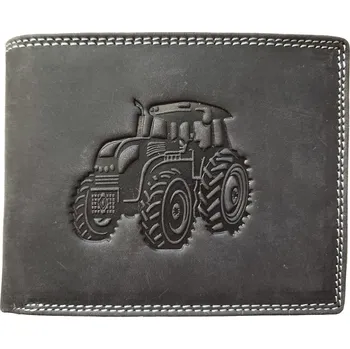 Módní doplněk Kožená peněženka Wild Traktor - černá