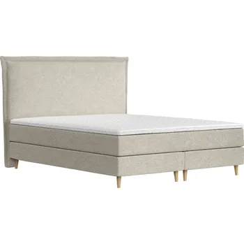 Postel Maison de Rêve Béžová čalouněná postel boxspring CALMA 140 x 200 cm