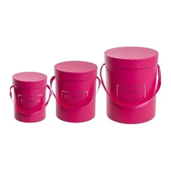 Flower box růžový, sada 3 ks