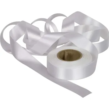 Stuha Atlasová stuha bílá, šíře 24 mm, délka 20 m