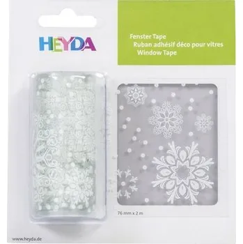 Lepicí páska Ozdobná okenní páska 7,6cm x 2m - vločky