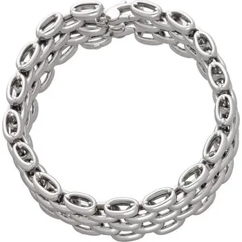 Náramek Zlaton Náramek bílé zlato s oválnými články vel.19 19.4g 001740811185