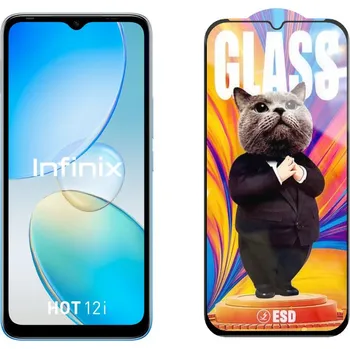 3D Ochranné tvrzené sklo na Infinix HOT 12i/X665B - Mr. Cat ESD