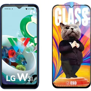 3D Ochranné tvrzené sklo na LG W31 - Mr. Cat ESD