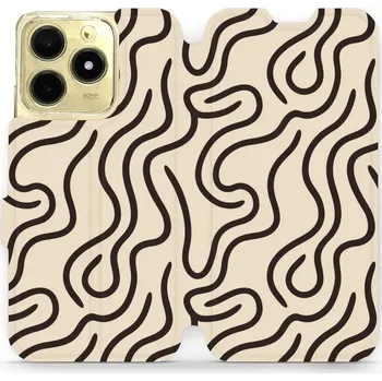 Pouzdro na mobilní telefon Flipové pouzdro Mobiwear - Realme C61 - VA60S Linky (Knížkové flip pouzdro, obal, kryt na mobil Realme C61 - VA60S Linky, materiál Umělá kůže + TPU - ochrana 360°, stojánek, silikonová vanička, magnetické zavírání)