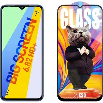 3D Ochranné tvrzené sklo na Infinix Smart 6+ (India) - Mr. Cat ESD