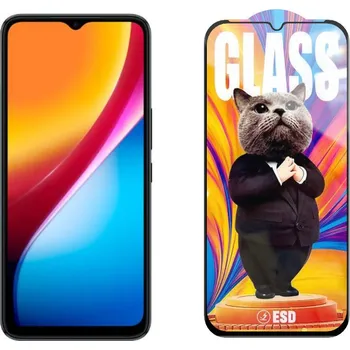 3D Ochranné tvrzené sklo na Infinix Smart 5 Pro - Mr. Cat ESD