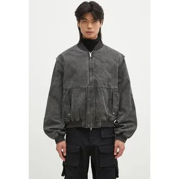 Pánský bomber Bomber bunda Represent Inset Sleeve Bomber černá barva, přechodná, oversize, MLM1034.230, L, 99X