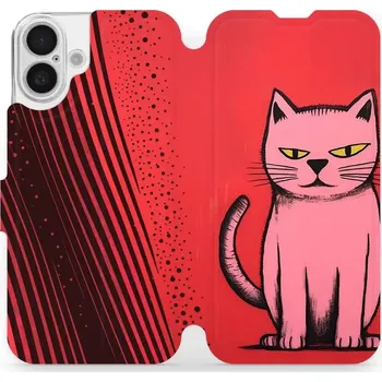 Pouzdro na mobilní telefon Flipové pouzdro Mobiwear - Apple iPhone 16 Plus - VP54S Kocourek (Knížkové flip pouzdro, obal, kryt na mobil Apple iPhone 16 Plus - VP54S Kocourek, materiál Umělá kůže + TPU - ochrana 360°, stojánek, silikonová vanička, magnetické zavírání)