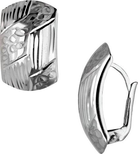 Zlaton Náušnice bílé zlato s dekorem 2.2cm 3.2g 000532302245