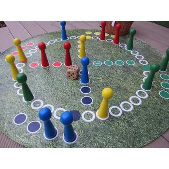 Zahradní Člověče nezlob se - 15 cm Hra +: banner (Ø 120cm)