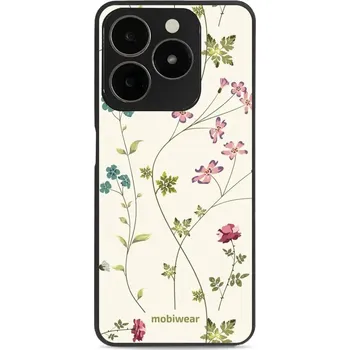 Pouzdro na mobilní telefon Lesklý kryt Mobiwear Glossy - Realme C63 - G035G - Tenké rostlinky s květy (Prémiové lesklé pouzdro, obal, kryt Mobiwear Glossy na mobil Realme C63 - G035G - Tenké rostlinky s květy, materiál Plast + TPU silikon - krytí po všech stranách, neošoupatelný)