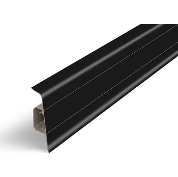 soklová lišta AP28/1 soklová lišta SG75, PVC černá hladká, 75 mm, 24,5 mm, 2,2 m