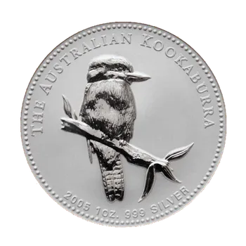 Stříbrná mince 1 Oz Australian Kookaburra (Ledňáček) 2005