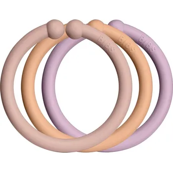 dudlíky BIBS Loops Kroužky 12 ks Blush/Peach/Dusky Lilac