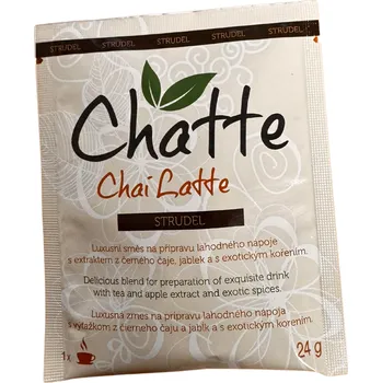 JPlus Hot Apple s.r.o. HOT Chatte Strudel- horký nápoj chai latte s příchutí jablečného štrůdlu sáček 24g Lynch minimální trvanlivost do 31/12/25