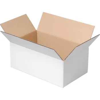 Obalový materiál Krabice z třívrstvého kartonu 250x150x100, klopová (0201) BÍLÁ