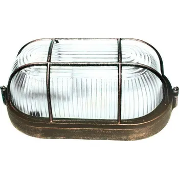 Venkovní osvětlení ACA Lighting venkovní nástěnné/stropní svítidlo E27 192mm rezavá s mřížkou HI5031R