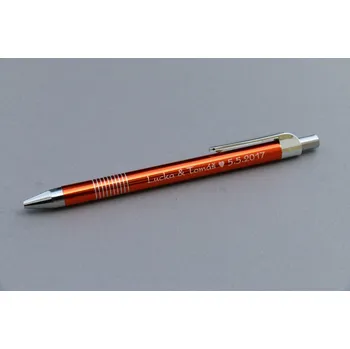 Svatební diář - Propisky s vlastním textem - oranžová