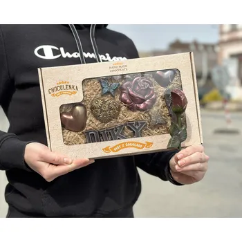 Čokoláda Chocolenka Čokoládová sada pro maminku s růží č. 2