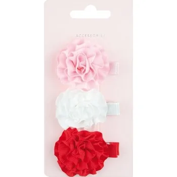 Květy do vlasů na klipu, 5 cm, 3 ks