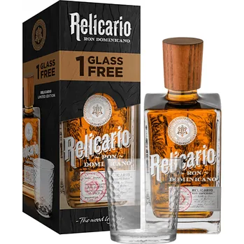 Rum Relicario Ron Dominicano Superior se sklenicí 40% 0,7l (darčekové balenie 1 pohár)