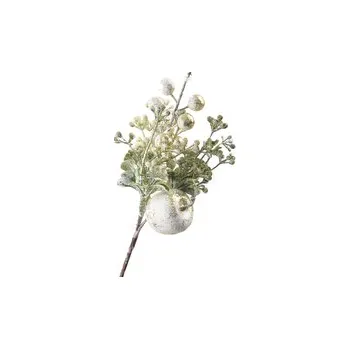 Vánoční dekorace Větvička UH vánoční zelená 22 cm