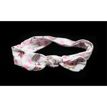 Čelenka Dětská látková čelenka s potiskem Barva: bílá