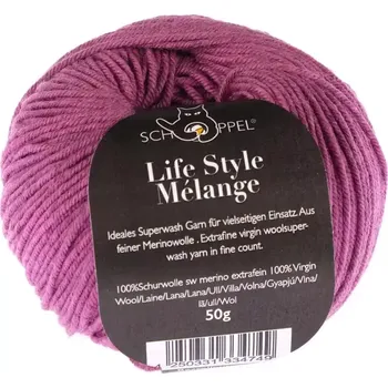 Příze Schoppel wolle Life Style melange 2571M Himbeer (Příze Life Style melange 2571M Himbeer)