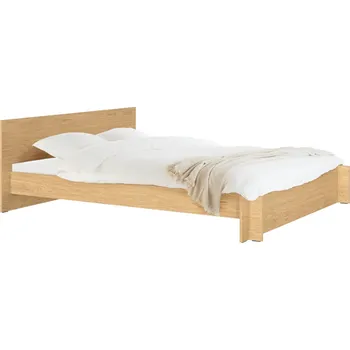 Postel noo.ma Dubová dvoulůžková postel Valt 180 x 200 cm s roštem