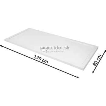 Sprchová vanička Aquatek SMC 170x80 cm sprchová vanička (Sprchová vanička z tvrzeného polymeru)