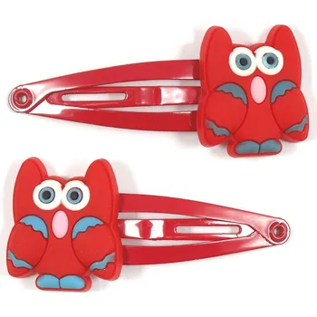 Sponky do vlasů se sovou, 2 ks Barva: červená