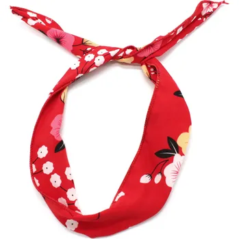 Látková čelenka s drátkem Barva: červená