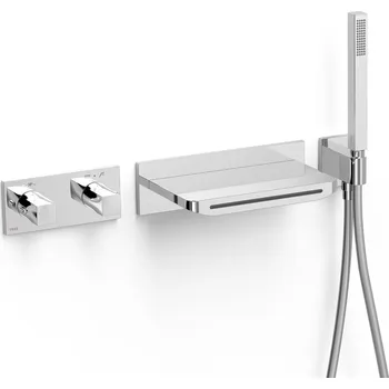 Vodovodní baterie Tres B-System vanová baterie pod omítku s termostatem chrom 30725207
